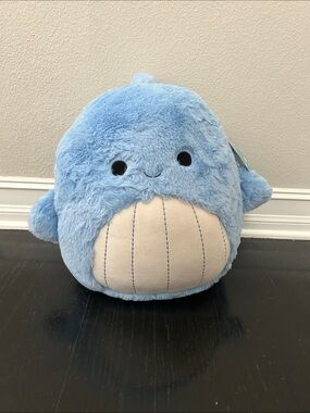 Squishmallows FuzzAMallow Official 16 inch Samir the Blue Whale